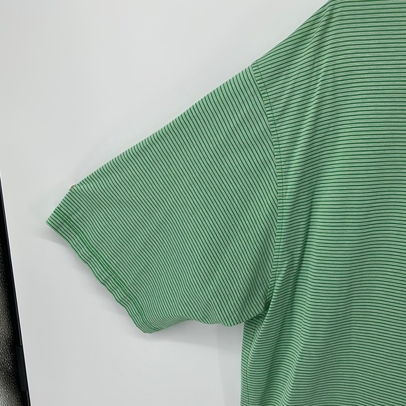 Fairway & Greene Green&White Striped Polo Shirt Classic Comfort Size X-Large - Picture 11 of 12